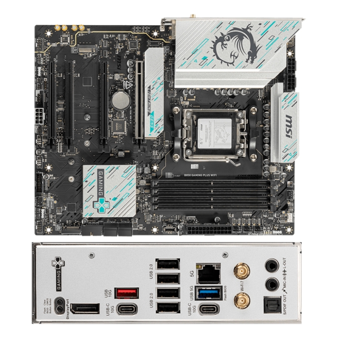 Placa Madre Mainboard Motherboard MSI B850 GAMING PLUS WIFI, Chipset AMD B850, Socket AMD AM5, ATX / MSI