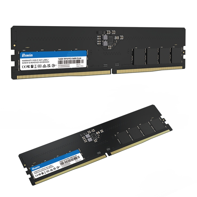 Memoria Biwin UDIMM, 16 GB DDR5-5600, 1R*8, CL 46, 1,10 V / BIWIN