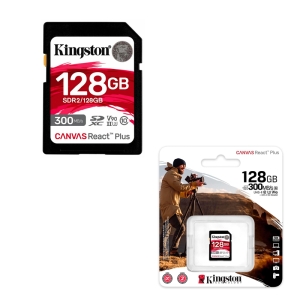 Tarjeta de memoria SD Kingston SD Canvas React Plus, 128 GB, UHS-II, U3, V90