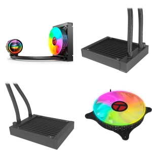Cooler para procesador TEROS TE-8163N, Intel y AMD, TDP 155W Max, 12 cm, liquida