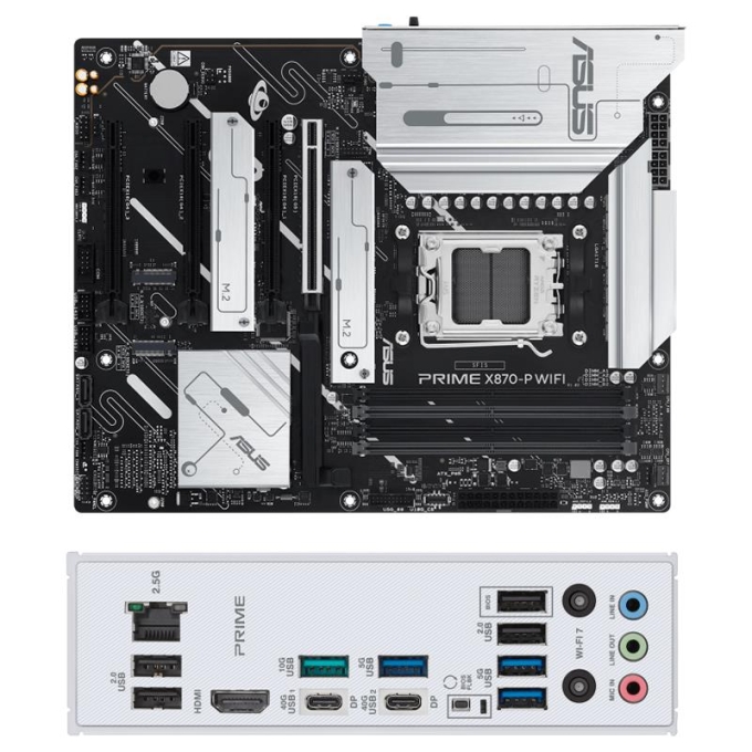 Placa Madre Mainboard Motherboard ASUS PRIME X870-P WIFI, Chipset AMD X870, Socket AMD AM5, ATX / ASUS