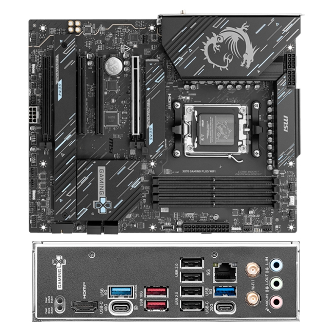 Motherboard MSI X870 GAMING PLUS WIFI, Chipset AMD X870, Socket AMD AM5, ATX / 