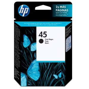 Cartucho De Tinta HP 45 Negro (51645AL) 710/ 860/ 930/ 980/ 1220/ 9300/ OFJ115