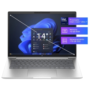 Laptop HP ProBook 440 G11, Intel Ultra 7 155U 4.8GHz, Memoria RAM 16Gb, Disco Solido 1Tb, Pantalla 14pulgadas WUXGA 1920x1200 A24Z8LA#ABM / HP
