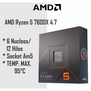 Procesador CPU AMD RYZEN 5 7600X AM5 100-100000593WOF Ryzen5 / AMD