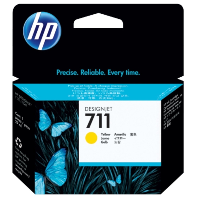 Cartucho De Tinta HP 711 Yellow 29ML (CZ132AL) T120/ T520 / HP