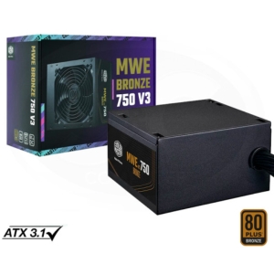 FUENTE COOLER MASTER MWE BRONZE V3 FR 750W A/US CABLE MPE-7501-ACAAW-3BUS MPE-7501-ACAAW-3BUS