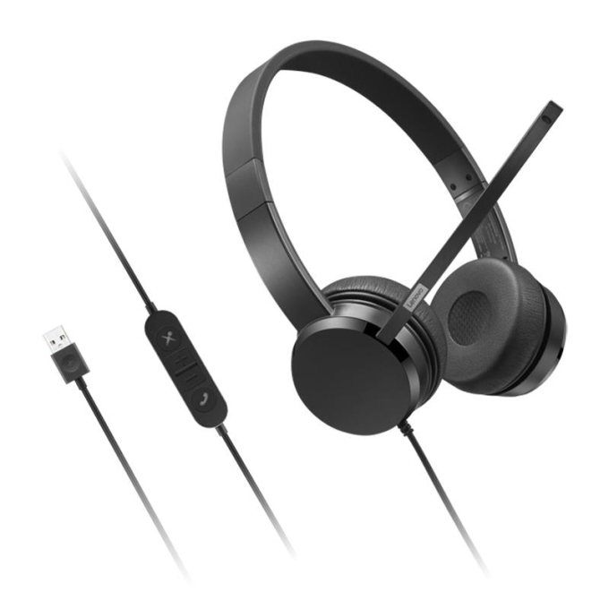 Auriculares Stereo Lenovo On-Ear (con Control Box), Interfaz USB-A / Lenovo