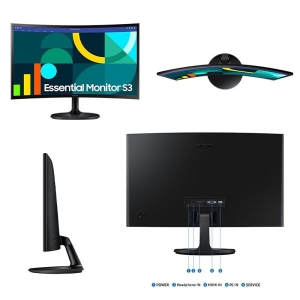 Monitor Samsung LS24D360GALXPE 24 FHD (1920x1080) VA Curvo, HDMI x1/VGA x1/Auriculares x1