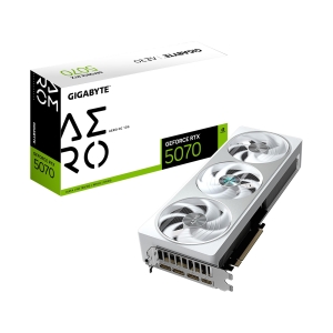 Tarjeta de video GIGABYTE GeForce RTX 5070 AERO OC 12GB GDDR6X | DLSS 3.5 | Diseño blanco profesional