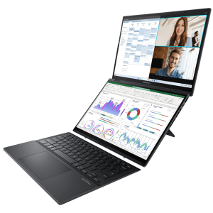 Laptop Asus Zenbook DUO UX8406, Intel Ultra9-285H, Memoria RAM 32Gb, Disco Solido 1Tb, Pantalla Tactil 14 touch, Win11, UX8406CA-PZ073W