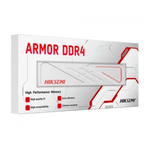 Memoria RAM Hiksemi, DIMM, Armor, 8GB, DDR4 - 3200MHz, PC4 - 25600, CL16, 1.35V, Non-ECC - HSC408U32E2-8 para PC