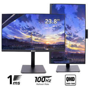 Monitor TEROS 23.8 TE-2416CS, QHD 2560x1440 IPS, 100Hz, 1ms, HDMI, DP, Audio out, Camara 5MP