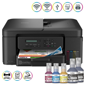 Impresora Multifuncional Brother DCP-T730DW, 27ppm negro, 23ppm color, tinta, inalambrica Wi-Fi, Duplex
