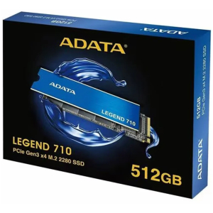 Unidad de almacenamiento interno SSD ADATA LEGEND 710 512GB M.2 NVME 1.3 G3 2400MB/S ALEG-710-512GCS