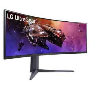 Monitor Curvo LG UltraGear 45 QHD 5120x1440 1ms 200Hz, FreeSync USB-C 45GR75DC gamer ultrawide