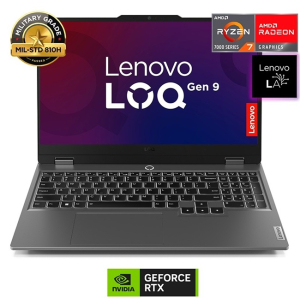 Laptop Lenovo LOQ 15ARP9, AMD Ryzen7-7435HS 4.5GHz, Memoria RAM 16Gb DDR5, Disco Solido 512Gb, Video Nvidia RTX 4050 6Gb, Pantalla 15.6 FHD 144Hz, gamer