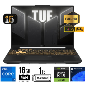 Laptop Asus TUF F16, Intel i7-13620H 4.9Ghz, Memoria RAM 16Gb DDR5, Disco Solido 1Tb SSD, Video Nvidia RTX4050 6Gb, FX607VU-RL095 gamer