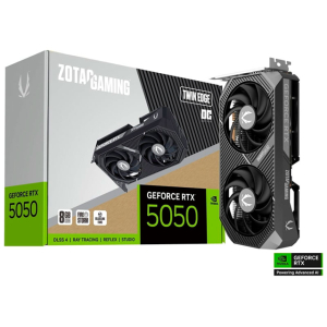 TARJETA DE VIDEO ZOTAC GAMING RTX5050 8GB TWIN EDGE OC GDDR7 ZT-B50500H-10M