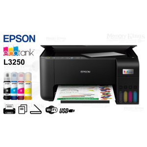 Impresora multifuncional Epson EcoTank L3250 - color chorro de tinta-ITS-A4/Legal (material)-hasta 7.7 ppm (copiando)-hasta 10 ppm (impresion)-100 hojas-USB 2.0, Wi-Fi(ax)