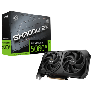 Tarjeta de video MSI GeForce RTX™ 5060 Ti 8G SHADOW 2X OC PLUS, 8 GB GDDR7, PCIe Gen