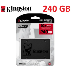 Disco duro solido Kingston A400 - 2.5 Interno - 240GB - SATA (SATA/600) - Computadora de escritorio, Portatil Dispositivo compatible - 500MB/s Tasa de transferencia de lectura maxima