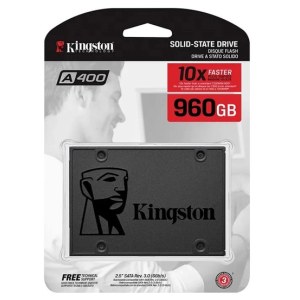 Disco duro solido Kingston A400 - 2.5 Interno - 960GB - SATA (SATA/600) - Computadora de escritorio Dispositivo compatible - 500MB/s Tasa de transferencia de lectura maxima