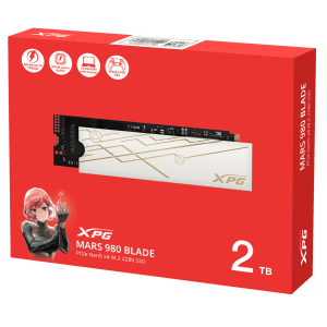 Disco solido XPG MARS 980 BLADE SMAR-980B-2TCS - M.2 2280 Interno - 2TB - PCI Express NVMe (PCI Express NVMe 5.0 x4) - Computadora de escritorio, Portatil, PlayStation
