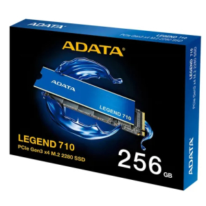 Disco duro solido Adata LEGEND 710 ALEG-710-256GCS - M.2 2280 Interno - 256GB - PCI Express NVMe (PCI Express NVMe 3.0 x4) - 65TB TBW - 2100MB/s Tasa de transferencia de lectura maxima - 256-bit AES Estandar de cifrado