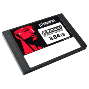 Disco duro solido Kingston Enterprise DC600M - 2.5 Interno - 3.84TB - SATA (SATA/600) - Uso mixto - Servidor, Placa Base Dispositivo compatible - 1 DWPD - 7008TB TBW - 560MB/s Tasa de transferencia de lectura maxima - Insertable en caliente - 256-bit AES Estandar de cifrado
