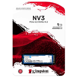 Disco duro solido Kingston NV3 - M.2 2280 Interno - 1TB - PCI Express NVMe (PCI Express NVMe 4.0 x4) - Computadora de escritorio, Portatil Dispositivo compatible - 320TB TBW - 1 Solamente
