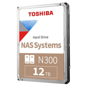 Disco Duro Toshiba N300 12TB 3.5 SATA 7200RPM CMR para NAS y Servidores, 7200rpm, 281MB/s