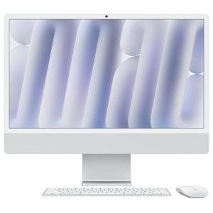 Computador Todo en Uno Apple iMac MWUV3LZ/A, Procesador Apple M4, Memoria RAM 16Gb, Disco Solido 512Gb SSD, Pantalla 24 4.5K 4480 x 2520, Plata