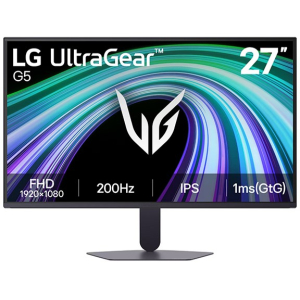 Monitor LG UltraGear G5 27G5 27 Full HD , IPS, 200Hz, HDMI x2, DisplayPort, Salida de auriculares 3.5mm gamer