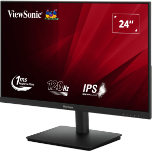 Monitor Gamer ViewSonic VA240A-H 24 Full HD 1920x1080, IPS, 120Hz, 1ms, HDMI, VGA, Compatible con Montura VESA
