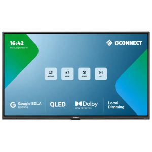 Pantalla Interactiva i3CONNECT ASPEN 4 86 4K UHD QLED Tactil, 80W Dolby Speakers, Android 15, EDLA