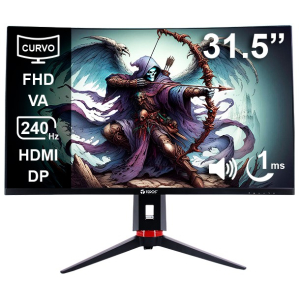 Monitor Curvo TEROS TE-3219G 31.5 Full HD 1920x1080, VA, 240Hz, 1ms, HDMI, DisplayPort, Audio 3.5mm, gamer