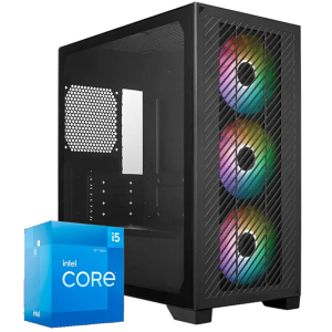 CPU Ensamblado, Intel i5-12400 4.4GHz, Memoria RAM 16Gb DDR5 6000MHz, Disco Solido 1Tb SSD PCIe Gen4, Video Radeon RX 9060 XT 16Gb Gigabyte Gaming, gamer