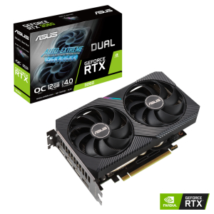 TARJETA GRAFICA ASUS DUAL GEFORCE RTX 3060 OC EDITION V2, 12 GB GDDR6, PCIe 4.0 x16, HDMI, 3 x DisplayPort, DUAL-RTX3060-O12G-V2