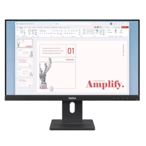 Monitor Lenovo ThinkVision , 23.8 Full HD Plano, IPS, 100Hz, 5ms, Eye Comfort, Base Ergonomica, HDMI, DisplayPort, VGA, Garantia de 3a en sitio, 64BAMAR1LA