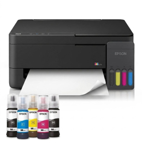 Impresora Multifuncional Epson EcoTank L3310, Inyeccion de Tinta Continua, Tanques Frontales, Conectividad USB 2.0