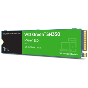 Disco Duro Solido SSD Western Digital Green SN350 1TB M.2 2280 NVMe PCIe Gen3x4, Lectura 3200MB-s, WDS100T2G0C