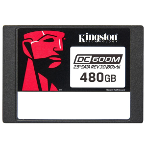 Disco Duro Solido 480GB SSD, Kingston DC600M, 2.5, SATA 6Gb/s, Servidor, 560MB/s, 1 DWPD, Servidor compatible, 876TBW, interno