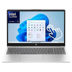 Laptop HP 15-FD2050WM, Intel Ultra5 255U, Memoria RAM 8GB, Disco Solido 512GB SSD, Pantalla 15.6 Full HD 144Hz Tactil, Win11, Silver