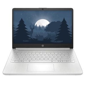 Laptop HP 14-DQ6101DX, Intel N150, Memoria RAM 4GB DDR5, Disco Solido 128GB SSD, Pantalla 14 HD 1366x768, Win11, Silver