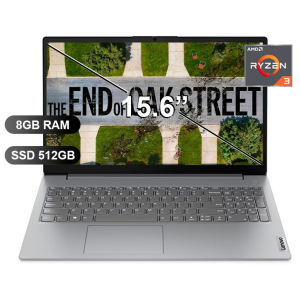 Laptop Lenovo V15 G4 AMN, AMD Ryzen3 7320U, Memoria RAM 8GB LPDDR5, Disco Solido 512GB SSD, Pantalla 15.6 1920x1080 Full HD, 82YU017LLM