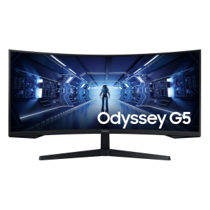 Monitor Samsung Odyssey G5 34, 3440x1440 UW-QHD 165Hz 1ms, VA Curvo, Compatible con Montura VESA, C34G55TWWN