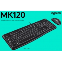 Combo TECLADO + MOUSE LOGITECH MK120 USB BLACK - ALAMBRICO / LOGITECH
