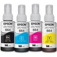 BOTELLA DE TINTA EPSON T664120 NEGRO - 70ML - IMPRESORA L575 - L310 - L455 / EPSON
