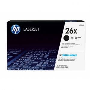 CARTUCHO DE TONER ORIGINAL LASERJET HP 26X NEGRO DE ALTA CAPACIDAD (CF226X)